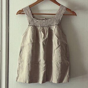 Voriagh Augusta Organic Linen Lace Top